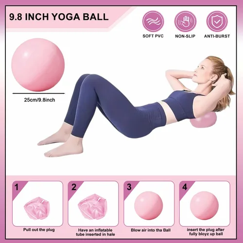 Vista 7 de Juego de anillos de yoga y pilates para entrenamientos en casa, kit de fitness de 18 piezas para mujer, accesorios de resistencia y tonificación