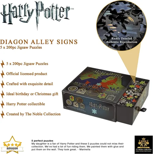 Vista 3 de The Noble Collection Harry Potter Diagon Alley Shop Signs Puzzle