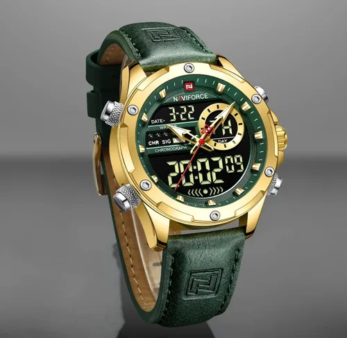 Vista 3 de AIMES Watches for Men Military Digital Sport Stylish Casual Analog Quartz Waterproof Watch Multifunction Leather Business Dress Wristwatch for Men