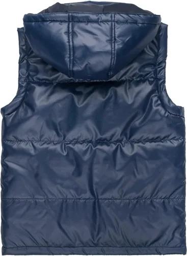 Vista 2 de MEILONGER Chaleco de invierno con capucha para niños, informal, grueso, cálido para exteriores