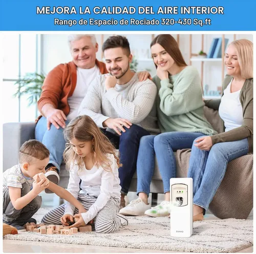 Vista 2 de SVAVO Dispensador Automático de Ambientador - Dispensador de Fragancia Programable para Interiores-Dormitorio, Hotel, Oficina, Lugar Comercial Blanco