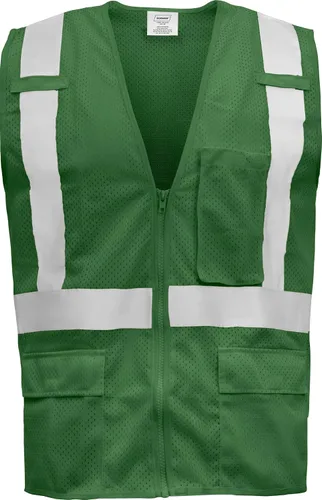 Vista 8 de Ironwear 1284 Class 2 Polyester Safety Vest w/Zipper & Radio Clips