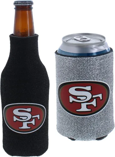 Vista 129 de Soporte aislante para latas y botellas de fútbol americano enfriador de bebidas Huggie (Nueva Orleans (Saints) - Negro) Nueva Orleans (Santos)
