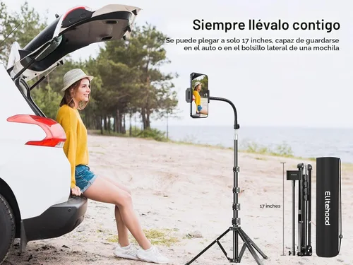 Vista 8 de Elitehood Soporte de trípode de teléfono de 80 pulgadas, soporte