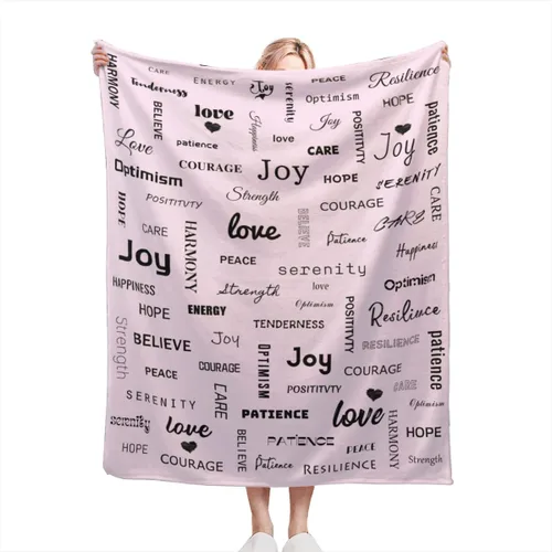 Vista 40 de Manta curativa, manta de regalo para mujeres y hombres, cálido regalo inspirador, manta de forro polar suave con energía positiva, comodidad, amor