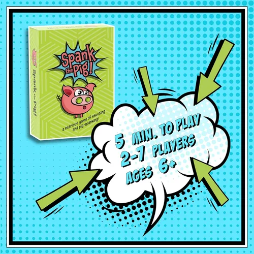 Vista 8 de Spank The Pig! - Divertido y divertido juego de cartas familiar para niños, adolescentes y adultos, divertidos juegos de ritmo rápido para 2 a 7