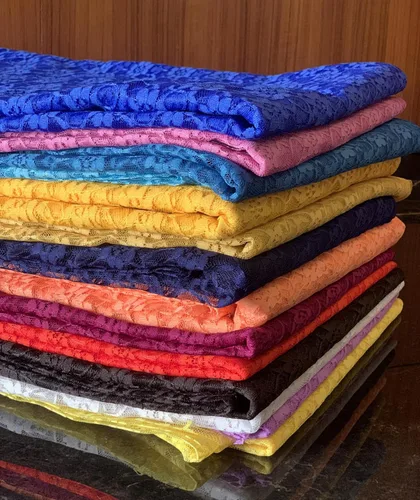 Vista 7 de MDS® Paquete de 5 telas de encaje de 44 pulgadas de ancho, patrón floral suave Rachelle ribete de encaje, material multiusos para costura