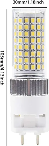 Vista 2 de Bombillas de halogenuros metálicos G12 de 16 W, base G12, bombilla LED de maíz de 100-277 V, bombilla de maíz bi-pines, lámpara de halogenuros