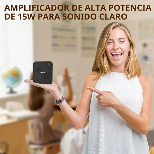 Vista 2 de Amplificador de Voz Portátil con Auriculares de Micrófono con Cable, Altavoz de Sistema PA Recargable, Micrófono Personal, Amplificador de Voz