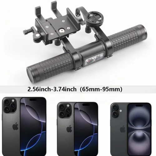 Vista 8 de Redcomets Luz de bicicleta de 10000 mAh, extensor de manillar de bicicleta, accesorios de scooter eléctrico, faros de bicicleta de aleación