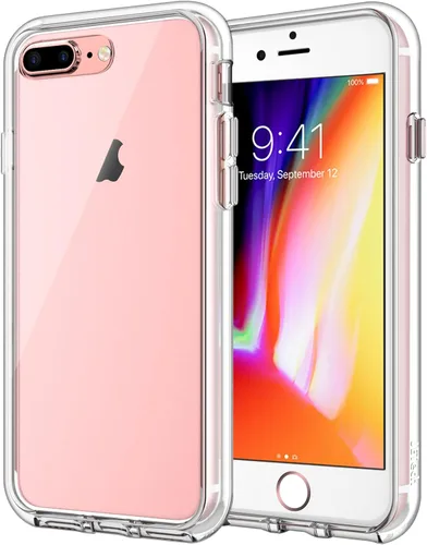 Vista 9 de JETech funda para iPhone 7 Plus de alto impacto, a prueba de rayaduras, parte posterior transparente para iPhone 7 Plus, 5.5 pulgadas, Negro