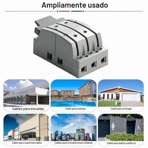 Vista 6 de 380V 100A 3 Polo Doble Tiro Fuente de Alimentación Control de Seguridad Interruptor Cuchillo Gris