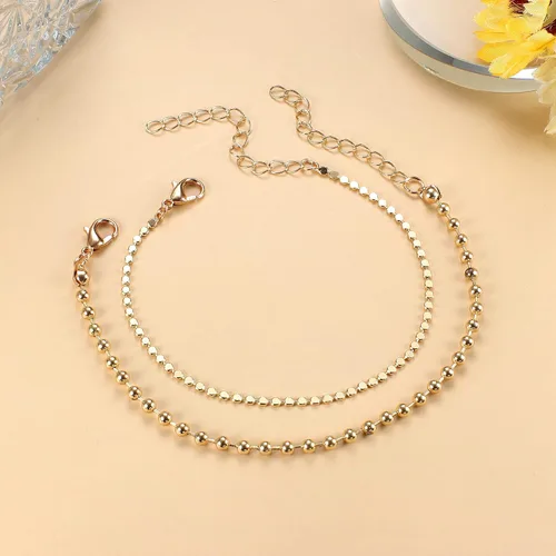 Vista 8 de FINREZIO 6 pulseras de cadena de oro para mujer, pulsera cubana con cuentas de eslabones de clip de papel, pulsera de cadena de cable grueso