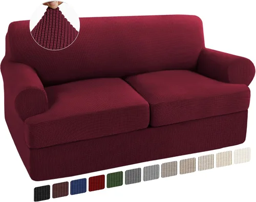 Vista 38 de Turquoize Funda para sillón con cojín en forma de T para sala de estar, funda elástica para sofá, funda suave para sillón, fundas de muebles
