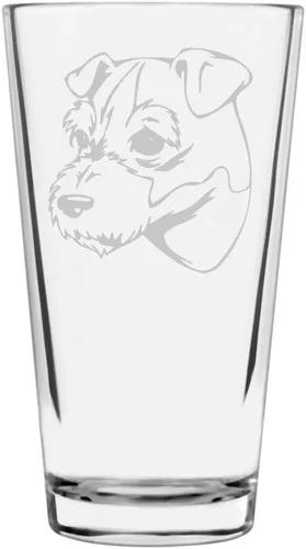 Vista 374 de Podenco Canario - Vaso de pinta de 16 onzas con temática de perro personalizado