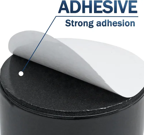 Vista 3 de Bonsicoky 4 elevadores de cama autoadhesivos para muebles, redondos, resistentes de acero al carbono, para mesa de sofá, añaden 1.2 pulgadas