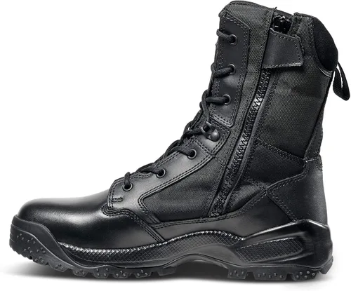 Vista 6 de 5.11 Tactical Men's ATAC, 2.08 pulgadas, botas militares de combate de cuero negro con cremallera lateral, estilo 12391