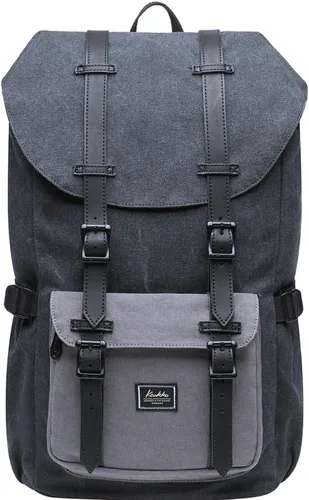 Vista 9 de Kaukko mochila para laptop de 15.6 pulgadas, mochila de viaje, 0-negro(2pc)), EP5-NEW 0-Negro (2 piezas)