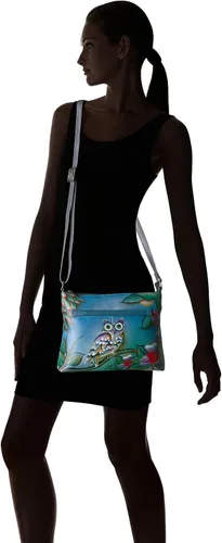 Vista 40 de Anna by Anuschka Women's Genuine Leather Medium Crossbody with External Zipper Pocket
