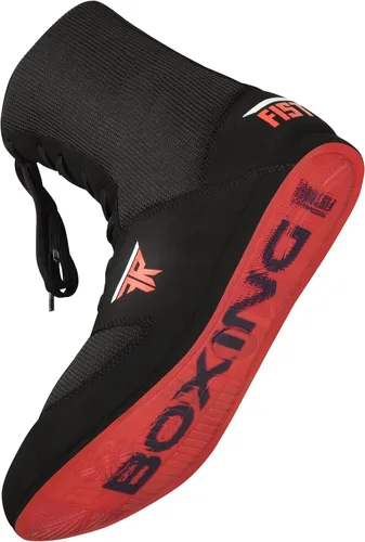 Vista 3 de FISTRAGE - Zapatos de cuero para Kick Boxing Fighting Sports Master Training Mesh Unisex Pro Hombres y Jóvenes Botas Genuinas Peso Ligero Zapatos