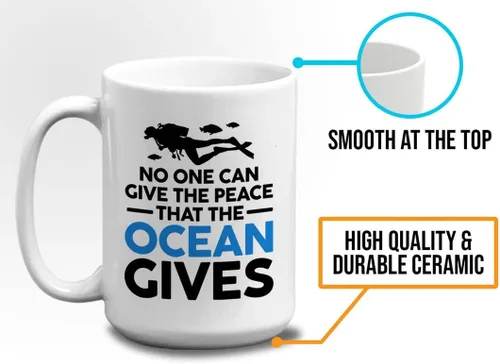 Vista 28 de Taza de café de buceo de 11 onzas, color negro, sumerge en la felicidad, actividades de respiración subacuática, pasatiempos, natación, ascenso