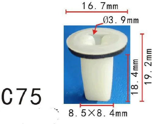 Vista 77 de Autobahn88 - Clip de remache tipo push-in para parachoques, compatible con Renault (OEM: 054000001R) (Paquete de 20)