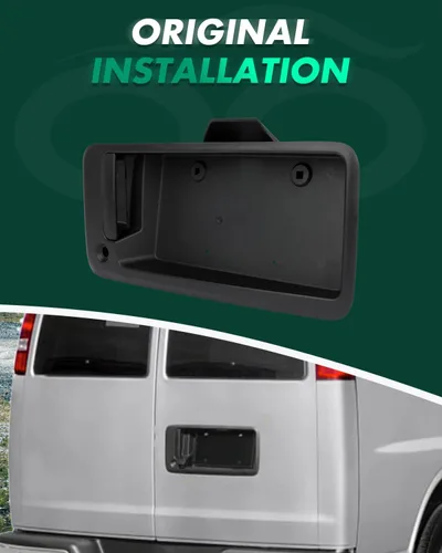 Vista 5 de SCITOO Manija exterior de la puerta trasera con soporte de licencia trasera derecha negra para Express 1500 Van 1996-2014 para Express 2500 Van