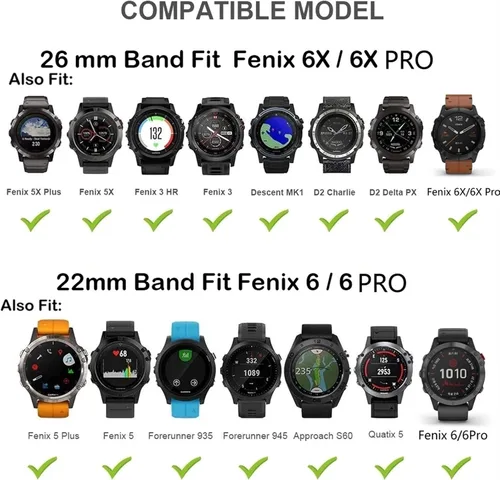 Vista 7 de Correa de reloj Garmin Fenix 6S 5S de 0.787 pulgadas, pulsera para Fenix 6s Pro 5s Plus con hebilla de oro rosa, correas de repuesto rápido