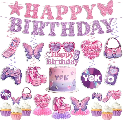 Vista 33 de 35 decoraciones de cumpleaños con texto en inglés "Isn't She Onederful", decoraciones de primer cumpleaños para niñas, fácil instalación, incluye