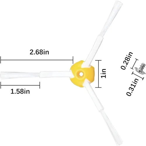 Vista 4 de Side Brush，Compatible For Roomba 600 700 694 692 690 680 660 665 651 650 614 760 770 780 776 782 785 500 595 585 564(0419IR80002)