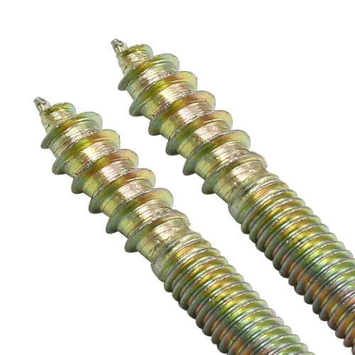 Vista 5 de Hitefu 20 piezas de pernos colgantes, tornillos dobles extremos M4 de 1" (25mm) de longitud, tornillo de espiga M4 para muebles de madera