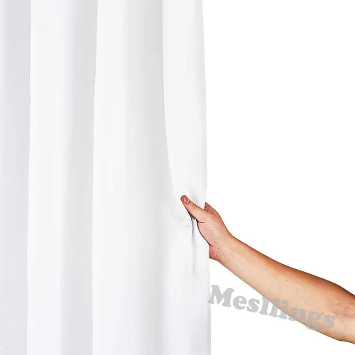 Vista 6 de Cortinas de ducha clásicas divertidas – Dachshund descansando en tela blanca colgada de poliéster tela de poliéster decoración de baño con ganchos