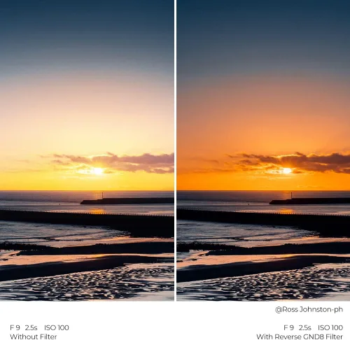 Vista 4 de K&F Concept Filtro de lente ND GND8 (3 paradas) de 3.937 x 5.906 in, revestimiento de 36 capas, filtro de densidad neutra graduado duro para lente