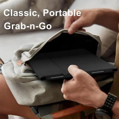 Vista 6 de Funda de teclado para iPad Pro de 12.9 pulgadas (modelo antiguo) 2015 1ª/2017 2ª generación - Teclado Bluetooth inalámbrico recargable, desmontable