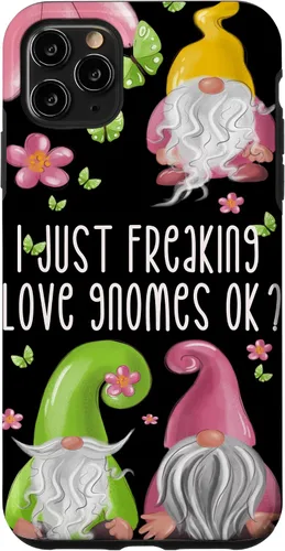 Vista 13 de Funda de gnomo floral de primavera para mujeres y niñas, lindo diseño de gnomos de verano para iPhone 17