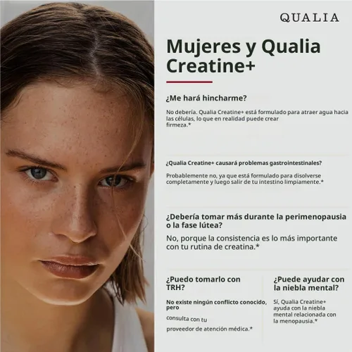 Vista 5 de Qualia Creatine Complejo Avanzado de Creatina 2 Fuentes + Magnesio Absorción Optimizada Rendimiento Muscular, Función Cerebral