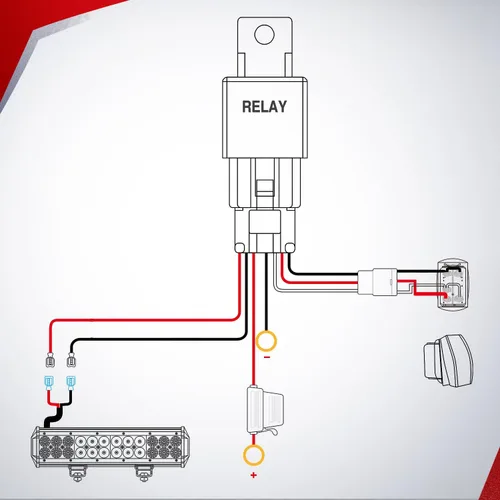 Vista 9 de Nilight Kit de arnés de cableado de nailon 12 AWG 1 cable 12V interruptor basculante de 5 pines láser encendido/apagado relé de alimentación fusible