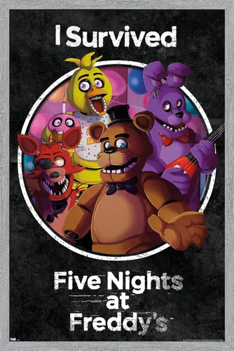 Vista 16 de Trends International Póster de pared de Five Nights at Freddy's - Survived Wall, 14.725 x 22.375 pulgadas, versión enmarcada de madera de granero