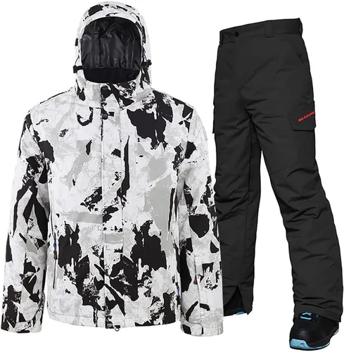 Vista 13 de HOTIAN Mens Ski Jackets Waterproof Snowsuits Insulated Outdoor Winter Coats