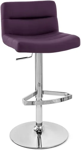 Vista 12 de Zuri Muebles enrejado ajustable altura giratoria taburete de bar sin brazos con base cromada - negro