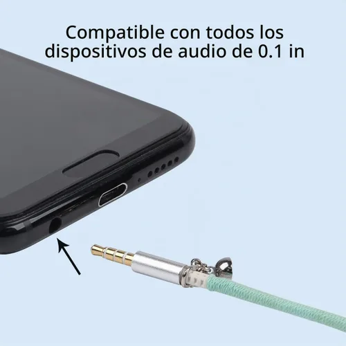 Vista 5 de Auriculares intrauditivos trenzados con cable de 0.138 in con micrófono integrado, cable sin enredos, control remoto de graves pesados para iPhone
