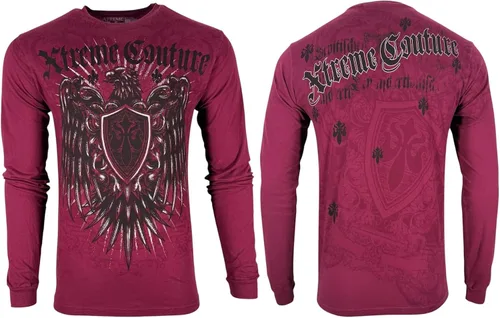 Vista 9 de Xtreme Couture by Affliction - Camisa térmica de manga larga para hombre Negro (Lluvia)