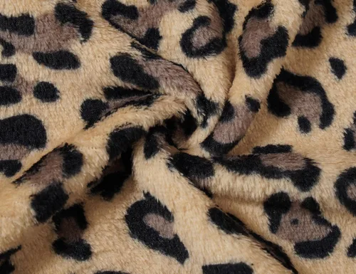 Vista 6 de Topgal Bata de baño con capucha de leopardo para niñas, de forro polar, para niños y adolescentes, talla 4T-18