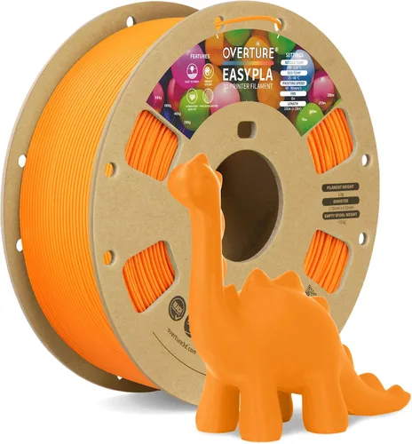 Vista 9 de OVERTURE - Filamento de ácido poliláctico (Easy PLA) para impresora 3D de 1.75 mm, bobina de cartón de 2.2 libras, precisión dimensional +/- 0.02