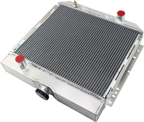 Vista 7 de Radiador de aluminio de 4 filas para Ford 1970-73 Maverick 1967-1970 Mustang 1971-1972 Mercury Comet 3.3L 4.1L 2.8L L6 Base de gas Grande 1968 1969