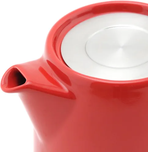 Vista 7 de FORLIFE Tetera Stump con Tapa SLS e Infusor, 18 Onzas, Roja Rojo