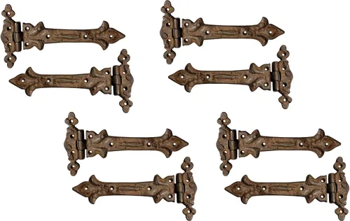 Vista 22 de Adonai Hardware Adonijah Bisagra falsa de aluminio para montaje frontal (6.5" x 12 Pack, Negro mate) para puertas de granero, puertas, armarios