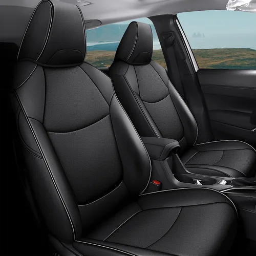 Vista 14 de Seat Covers for Mazda 3 2014 2015 2016 2017 2018 Custom Fit,Faux Leather Waterproof AirbagCompatible Car Seat Cover Full Set Black