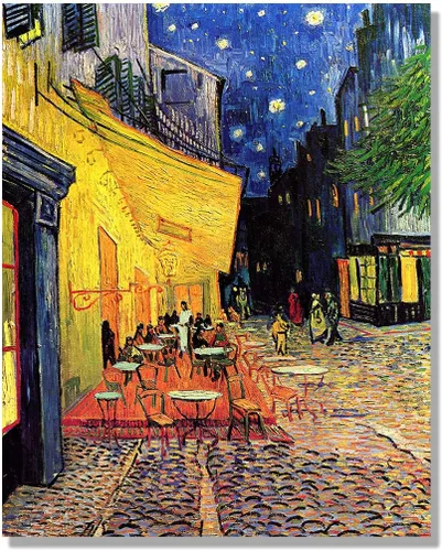 Vista 65 de ELITEAART- La noche estrellada por Vincent Van Gogh, pintura al óleo, reproducción de pintura al óleo, impresión en lienzo giclée, tamaño marcado