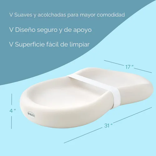 Vista 8 de Cambiador con forma de maní de Keekaroo, Vainilla
